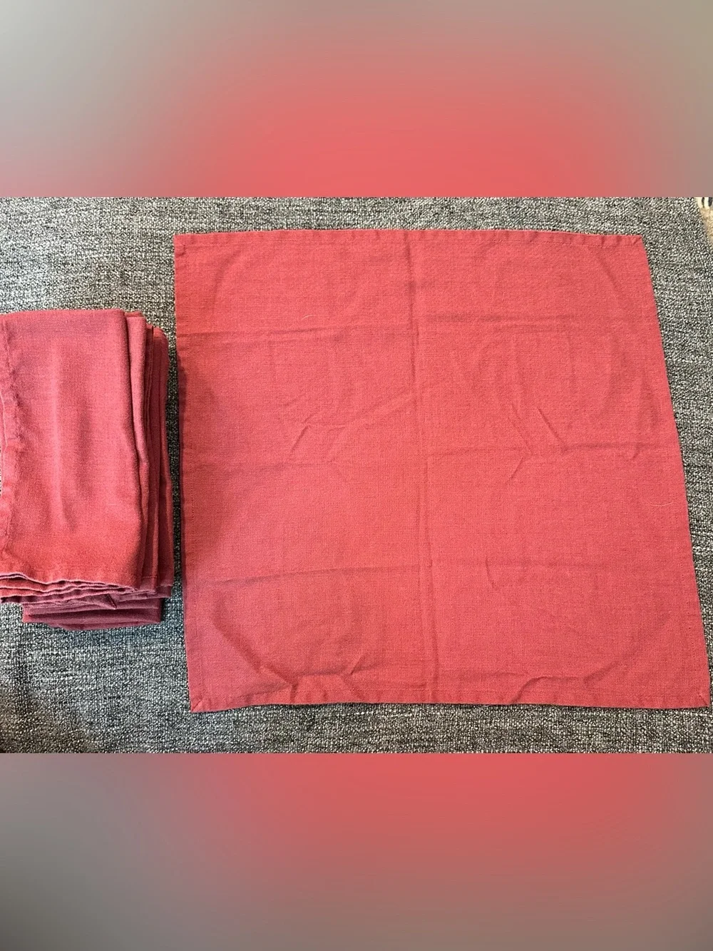 Bakers & Chefs • set of 12 maroon cloth napkins